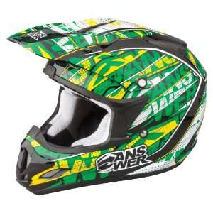 Answer Comet Graphics Helmet , Size XS, Color Green/Yellow, Style 