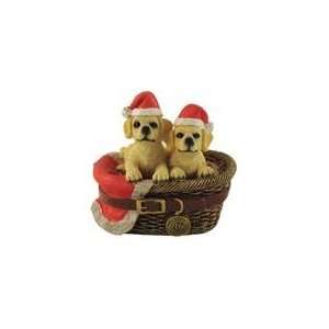  Kennel Club Yellow Labs in a Basket Dog Christmas