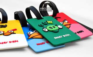 Angry Bird Luggage Bag Suitcase Cartoon Rubber Tags Label Holiday ID 