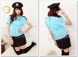 T7182 Women Police Officer Uniform w/ Hat Costume  