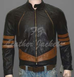 Men Wolverine Logans XO Replica Real Leather Jacket  