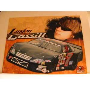  Landon Cassill   UNSIGNED Racing Photo Card (8 1/2 in. x 
