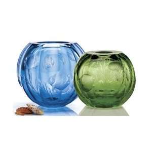  Moser Crystal Ocean Green Globe Vase