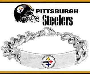 PITTSBURGH STEELERS BRACELET for MALE or FEMALE   NFL LOGO JEWELRY 