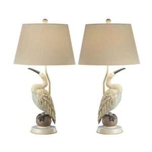   Table Lamp With Round Taper Hardback Shade Set of 2
