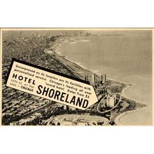  1936 Ad Hotel Shoreland Chicago Luxury Lodging Vacation 