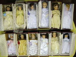   set of 12 Danbury Mint Brides of America Dolls porcelain  
