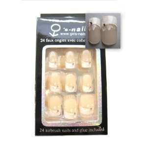  Fake nails decorated French romantic girl # f230y001m 
