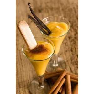 Two Glasses of Eggnog (or Advocaat in Dutch) with Biscuit 