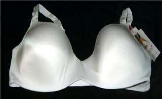 Lovable White Simple Satin Underwire Bra 40D NWT  