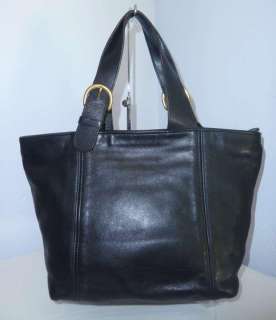 Authentic Vintage Coach Classic Black Leather Tote Bag 4133  