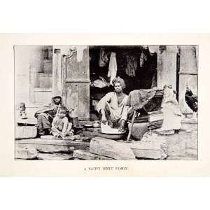  1892 Print Indian Hindu Hindi Family Subcontinent Mother 