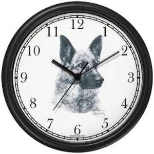  German Shepherd Dog (MS) Wall Clock by WatchBuddy Timepieces (White 