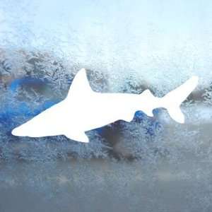  Shark Diving Beach Hunt White Decal Laptop Window White 