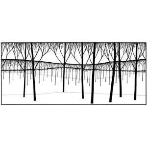 Forest   Black Wall Mural