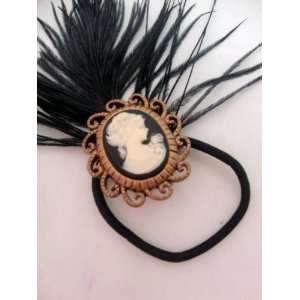  NEW Cameo Ostrich Feather Hair Band, Limited. Beauty