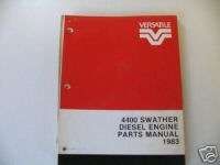 Versatile 4400 Swather Parts Manual 1983  