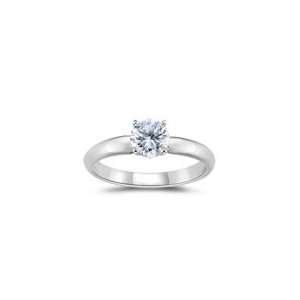   Carat 18K White Gold Four Prong Diamond Engagement Ring (H I/SI1) 8.0