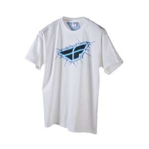  FLY CASUAL FLY TEE SHATTER WHT LG SHATTER WHITE L 