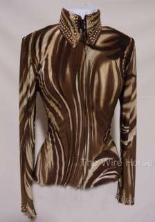   1217 CHOCOLATE BROWN BRUSHSTROKE SHIRT from THE WIRE HORSE LTD.  