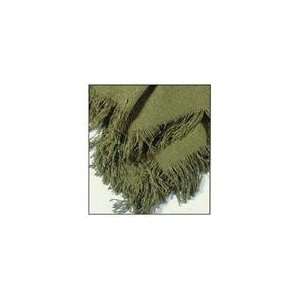   Olive Colored Homestead Afghan Throw Blanket 50 x 60