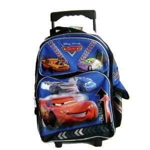  Disney Cars Mcqueen Large Rolling Backpack   Full Size 