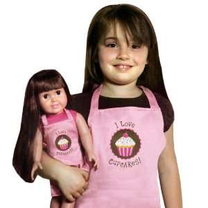  Sassafras Kitchen Twins Matching Doll & Child Apron Set 
