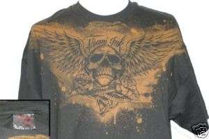 Authentic Miami Ink Skull Wings Tattoo T Shirt L   XL  