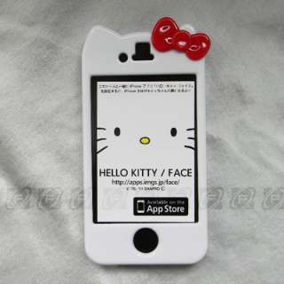   Hello Kitty Hard Case Cover Skin For iPhone 4 & 4S+Free Scree  
