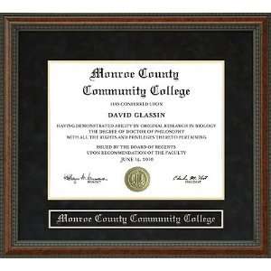  Monroe County Community College Diploma Frame Sports 