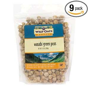 Wild Oats Natural Wasabi Green Peas, 8 Ounce Bags (Pack of 9)  