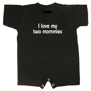   Baby Romper I Love My Two Mommies (24 Months/Black) 
