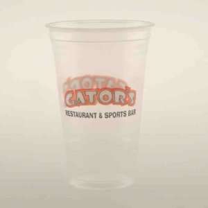  21 oz.   Recyclable soft sided offset clear plastic cup 