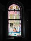 VICTORIAN ANTIQUE PAIR OF STAINED GLASS WINDOWS JB44