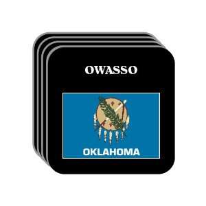 US State Flag   OWASSO, Oklahoma (OK) Set of 4 Mini Mousepad Coasters