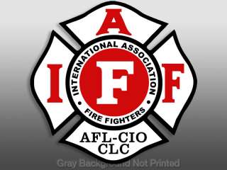 IAFF Fire Fighters Window Decal   sticker  fighter hero  
