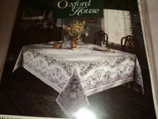 Oxford House Ecru Lace Tablecloth 52 x 70 NEW  