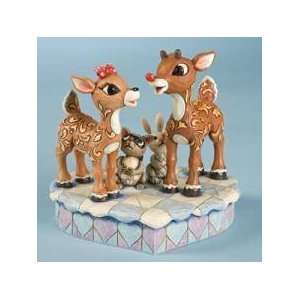   Red nosed Reindeer   Rudolph Standing w/Clarice by Enesco   4009800