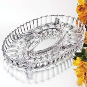  CLARICE CRYSTAL OVAL SECTIONAL PLATE