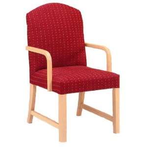   Chair Upholstered Back & Spring Seat with Wood Arms & Square Legs