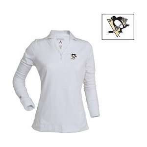 Antigua Pittsburgh Penguins Womens Fortune Polo   Penguins White 