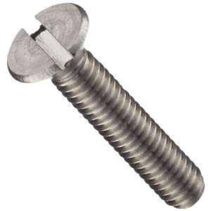 Stainless Steel Machine Screw, Flat Head, Slotted Drive, M6 1, 20mm 