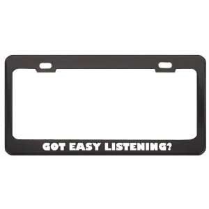 Got Easy Listening? Music Musical Instrument Black Metal License Plate 