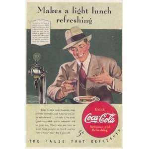  Print Ad 1940 Coca Cola Light Lunch Coca Cola Books