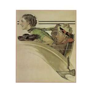  Rumble Seat, Note Card by Norman Rockwell, 5x7