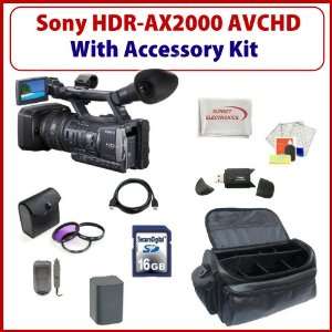  Sony HDR AX2000 AVCHD Camcorder with SSE Starters Kit 