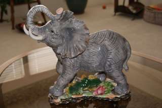 LARGE CERAMIC ELEPHANT~ GREAT DESIGN ~ HES A BEAUTY  