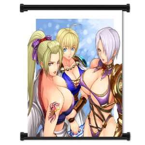Soul Calibur IV Game Girls Sophitia, Ivy, Setsuka Fabric Wall Scroll 