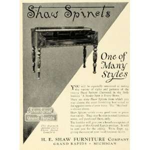  1925 Ad H E Shaw Furniture Grand Rapids Michigan Home 