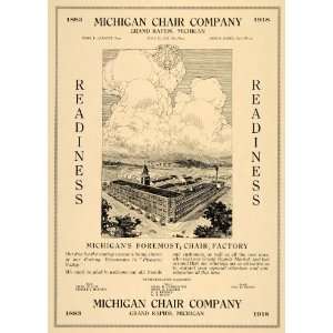  1918 Ad Michigan Chair Company Grand Rapids Picture 